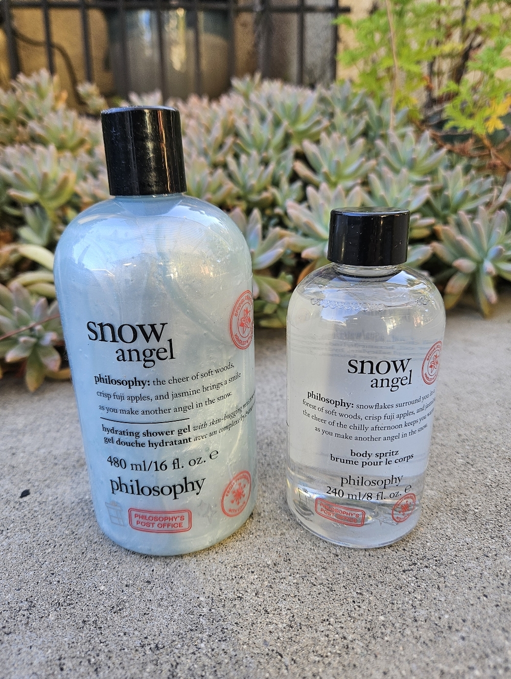 BRAND NEW WITH SEAL PHILOSOPHY SET OF 2 SNOW ANGEL BODY WASH AND BODY SPRAY